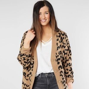 Daytrip leopard cardigan sweater